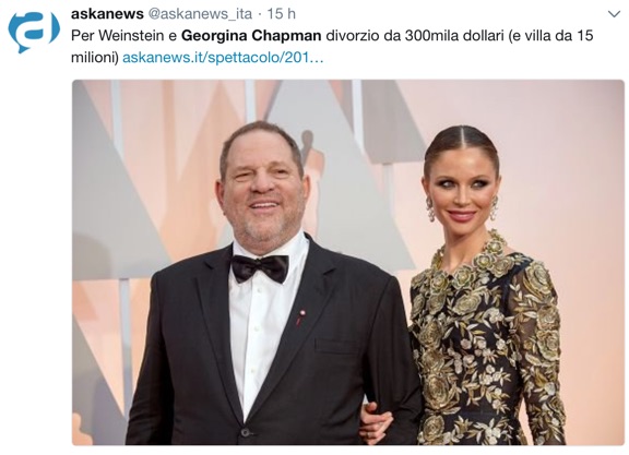 Divorzio Harvey Weinstein - What's HOT - Spytwins.com